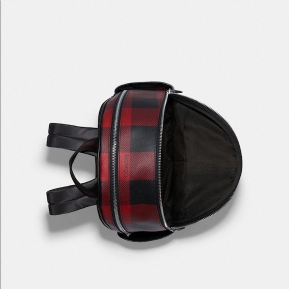 COACH Buffalo Plaid Court Backpack - Picture 16 of 16